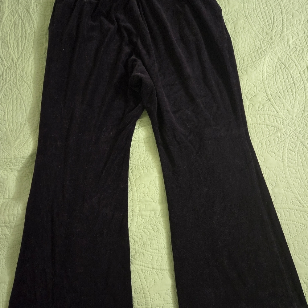 GAP XXL Black Velour Sweat Pant Boot Cut